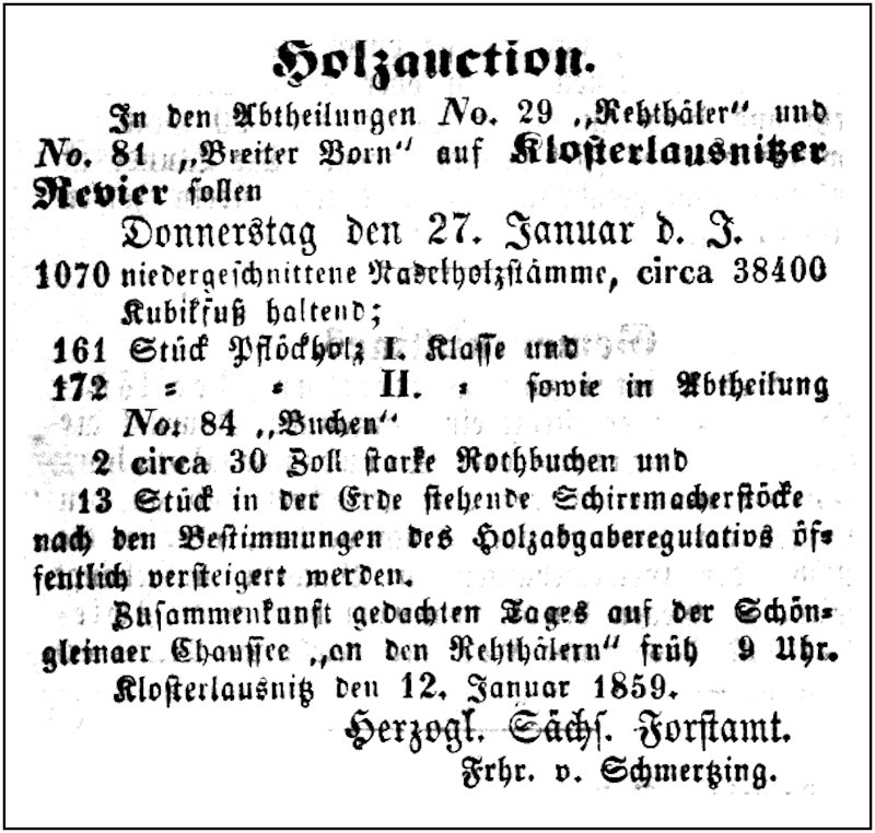 1859-01-12 Kl Holzauktion